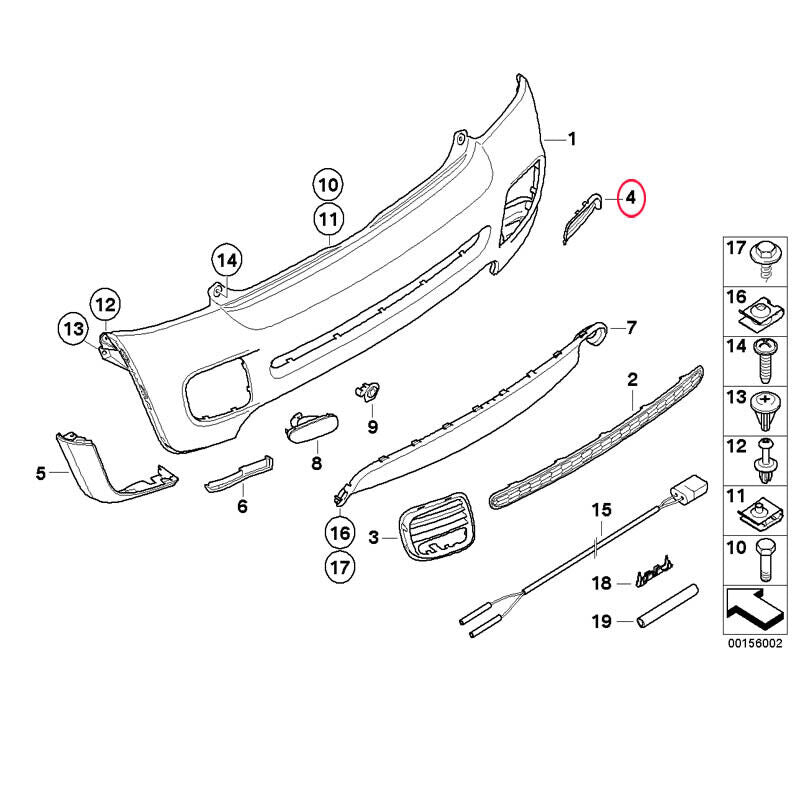 R56 Mini JCW Tapa defensa trasera