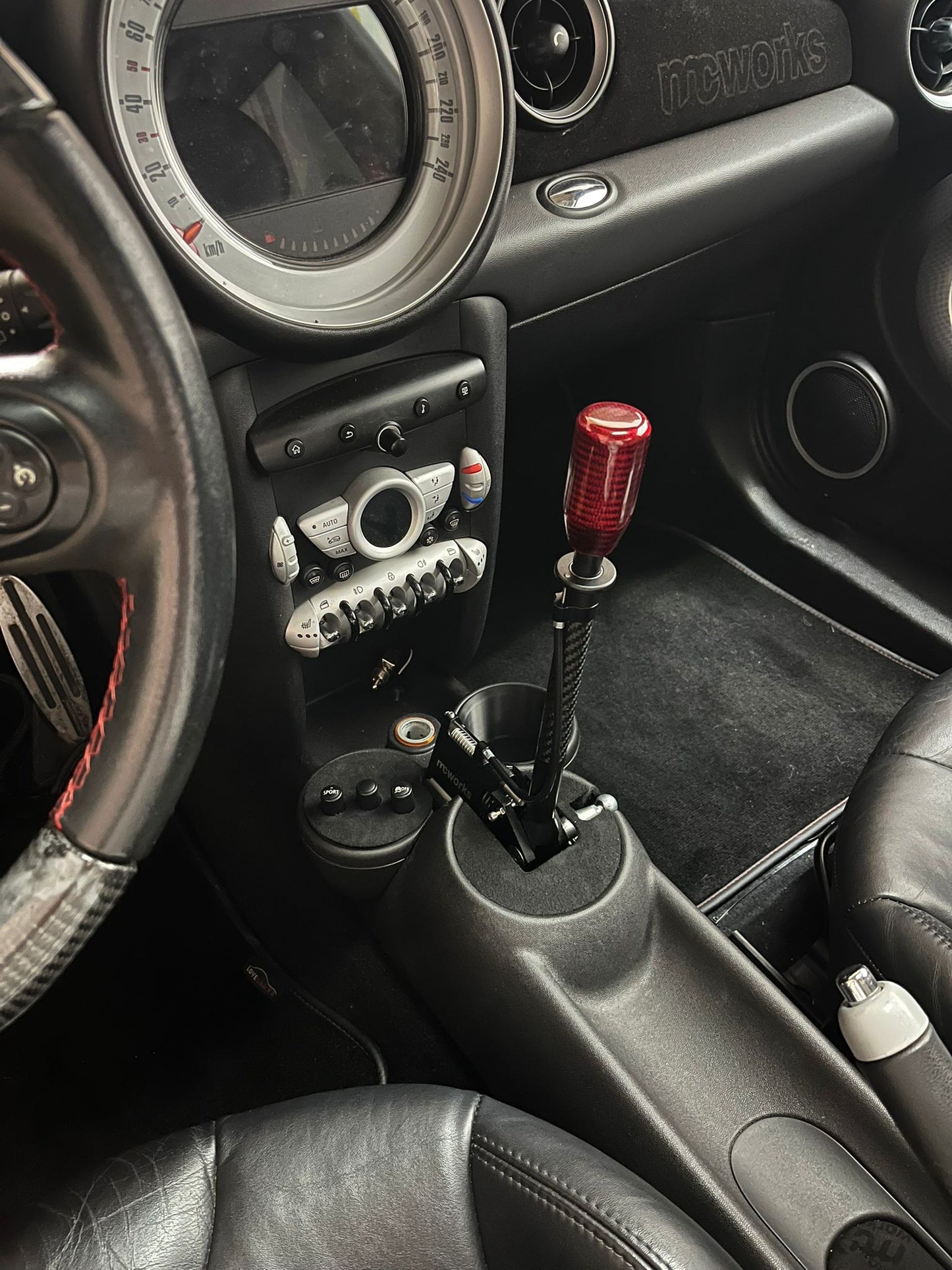 MINI R56 Kit reubicación botones y embellecedor ShortShift